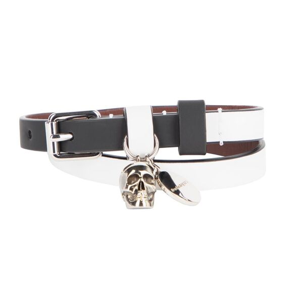 Alexander McQueen Skull Leather Bracelet